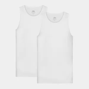 2 hvide bambus tank top