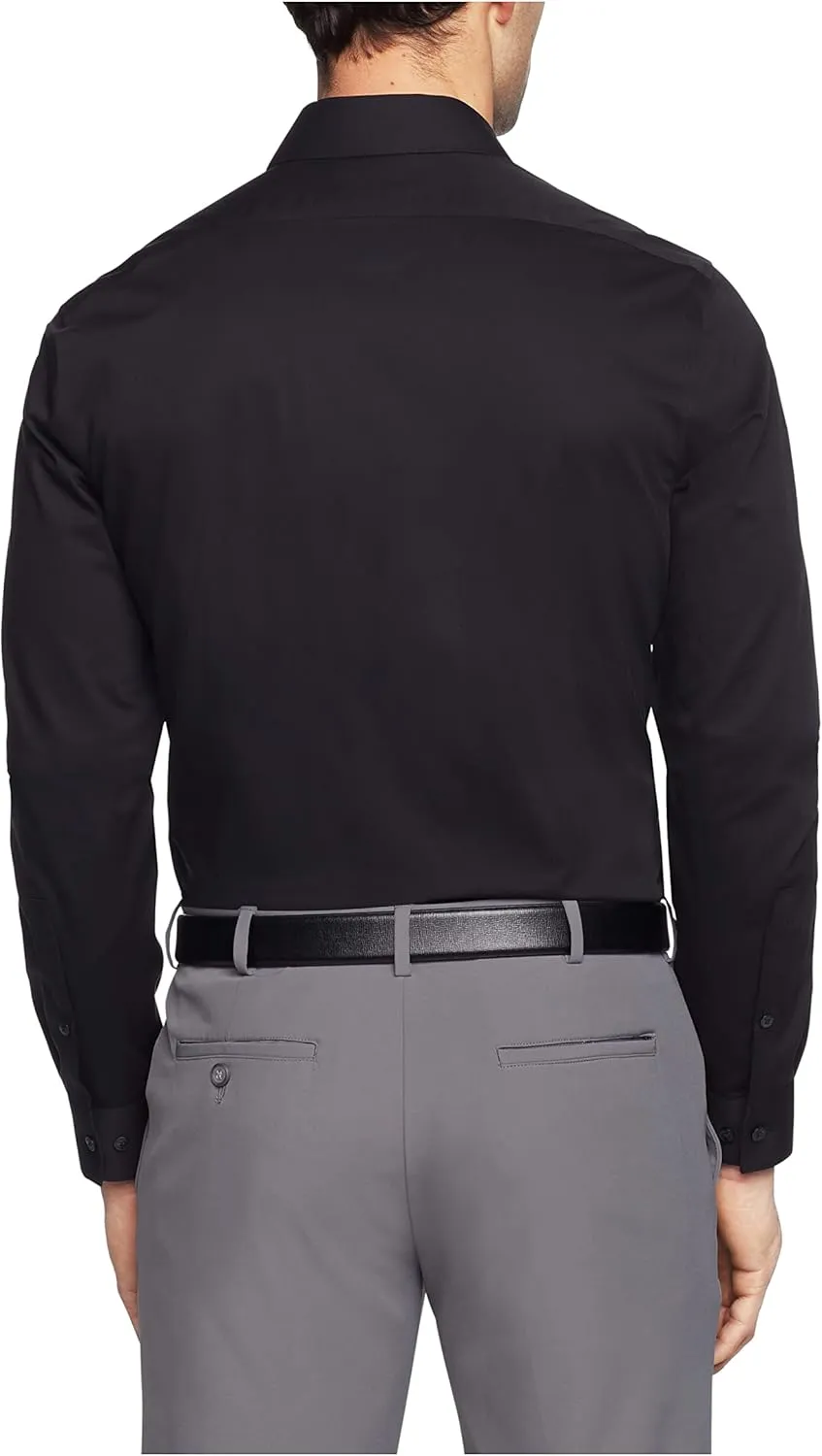 Calvin Klein Men's Dress Shirt Non Iron Herringbone Spread Collar