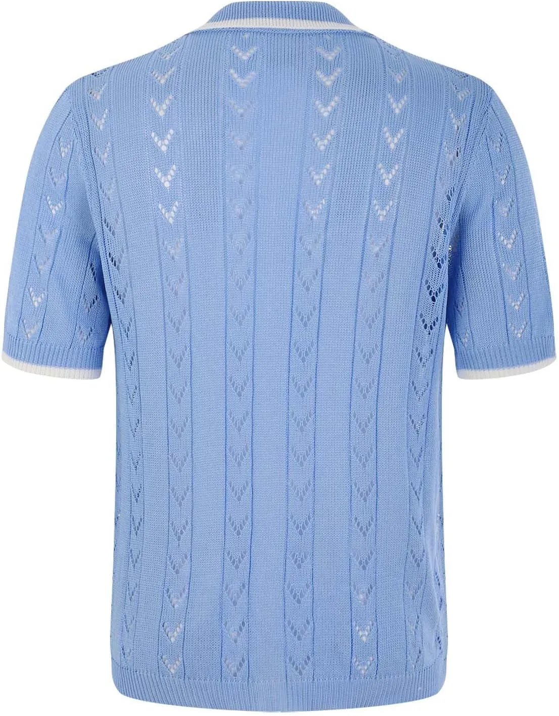 Casual Knit Shirts for Men Vintage Short Sleeve Button Down Vacation T-Shirts Summer Stretch Fit Textured Beach Tops