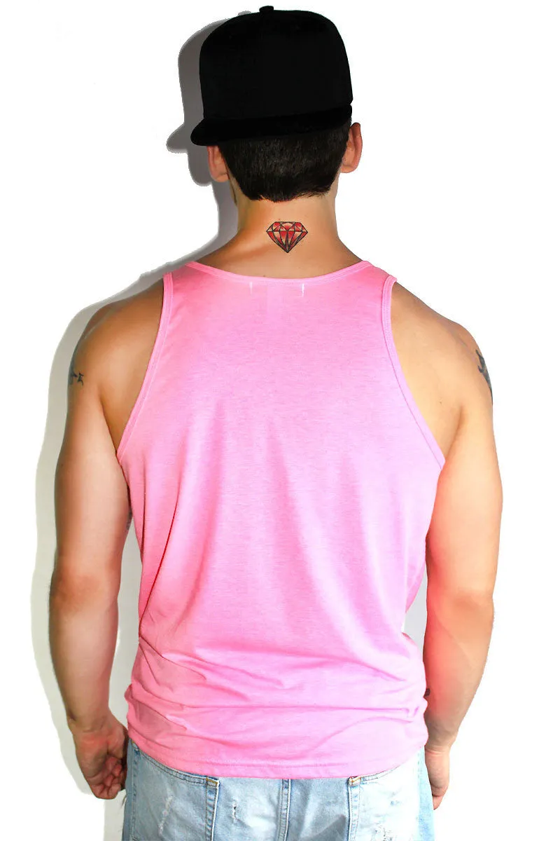Core Racerback Tank-Neon Pink