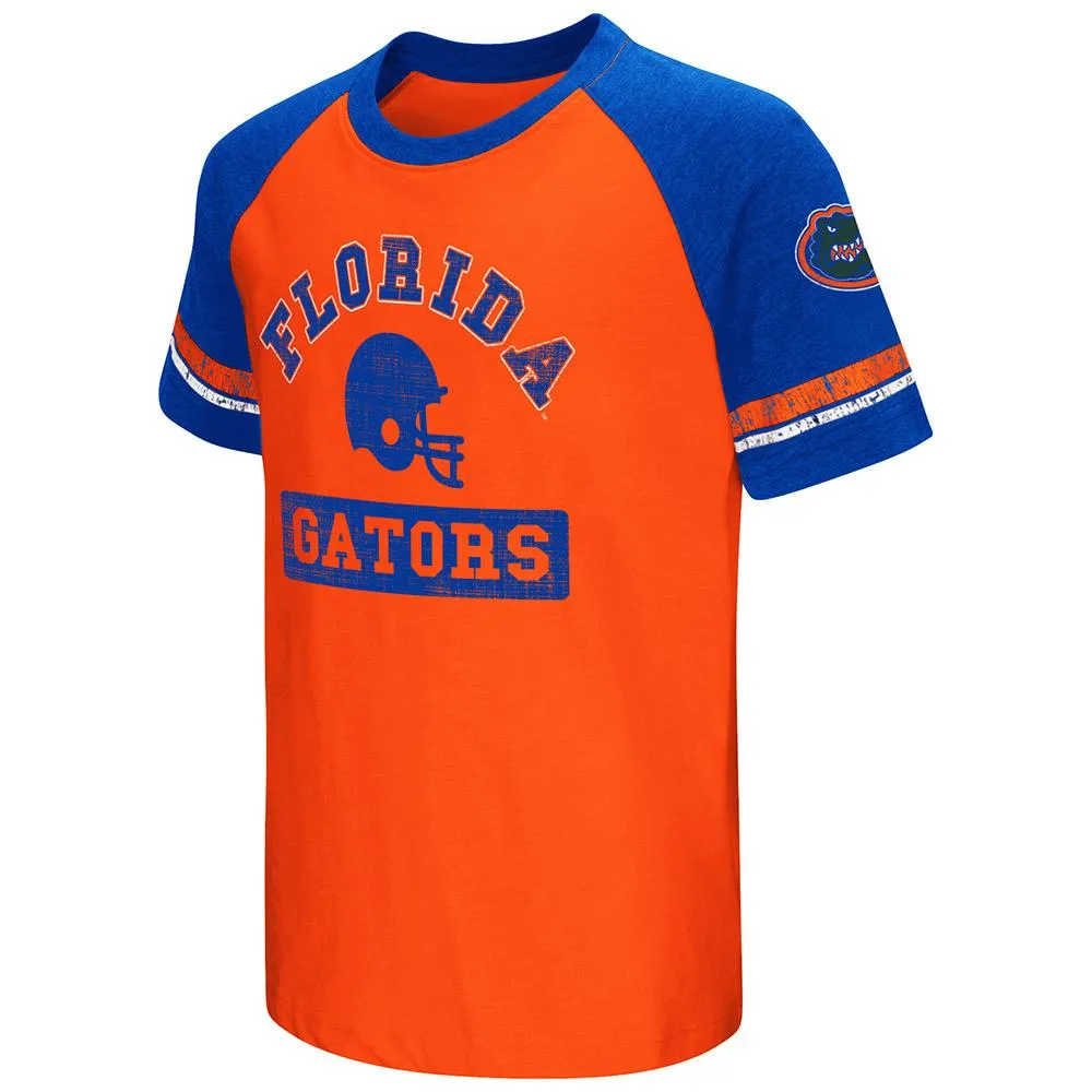 Florida Gators Colosseum Youth Raglan All Pro Short Sleeve Blue Orange T-Shirt