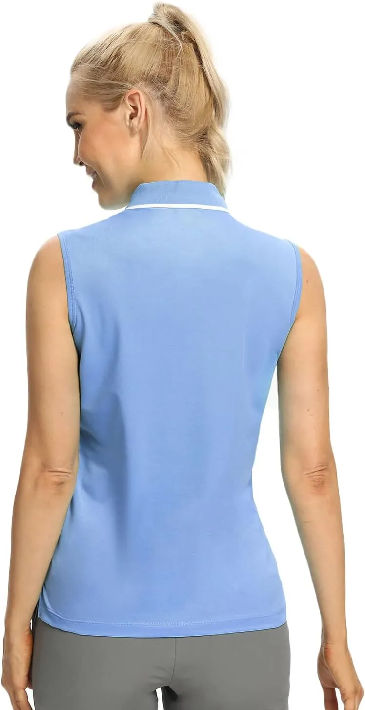 Hiverlay Women Golf Shirts Polo Shirts for Women UPF 50  Lightweight Quick-Dry Collared Tennis Daily Shirts Work Tops