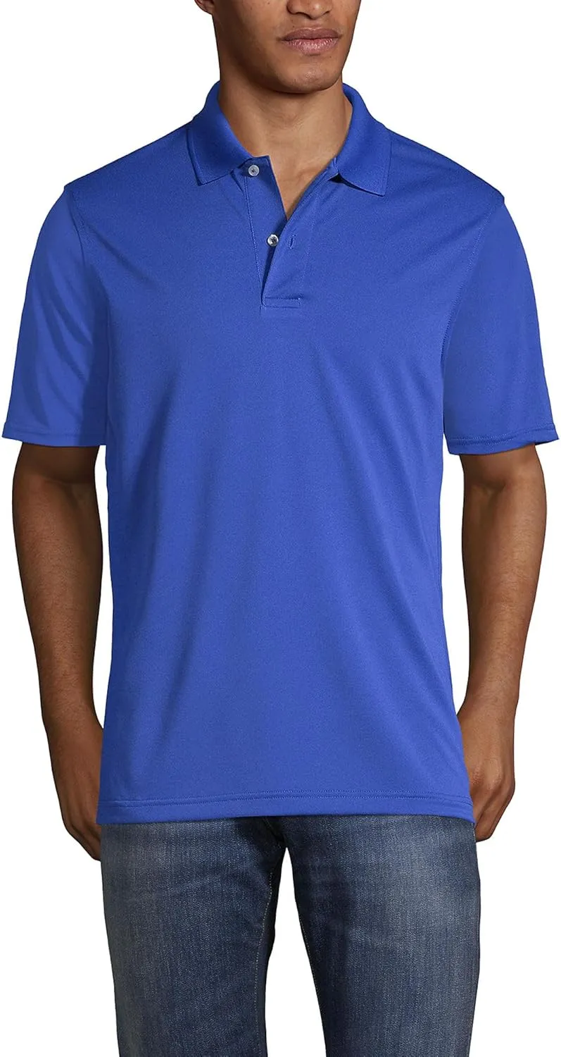 Lands' End Men's Short Sleeve Polyester Polo