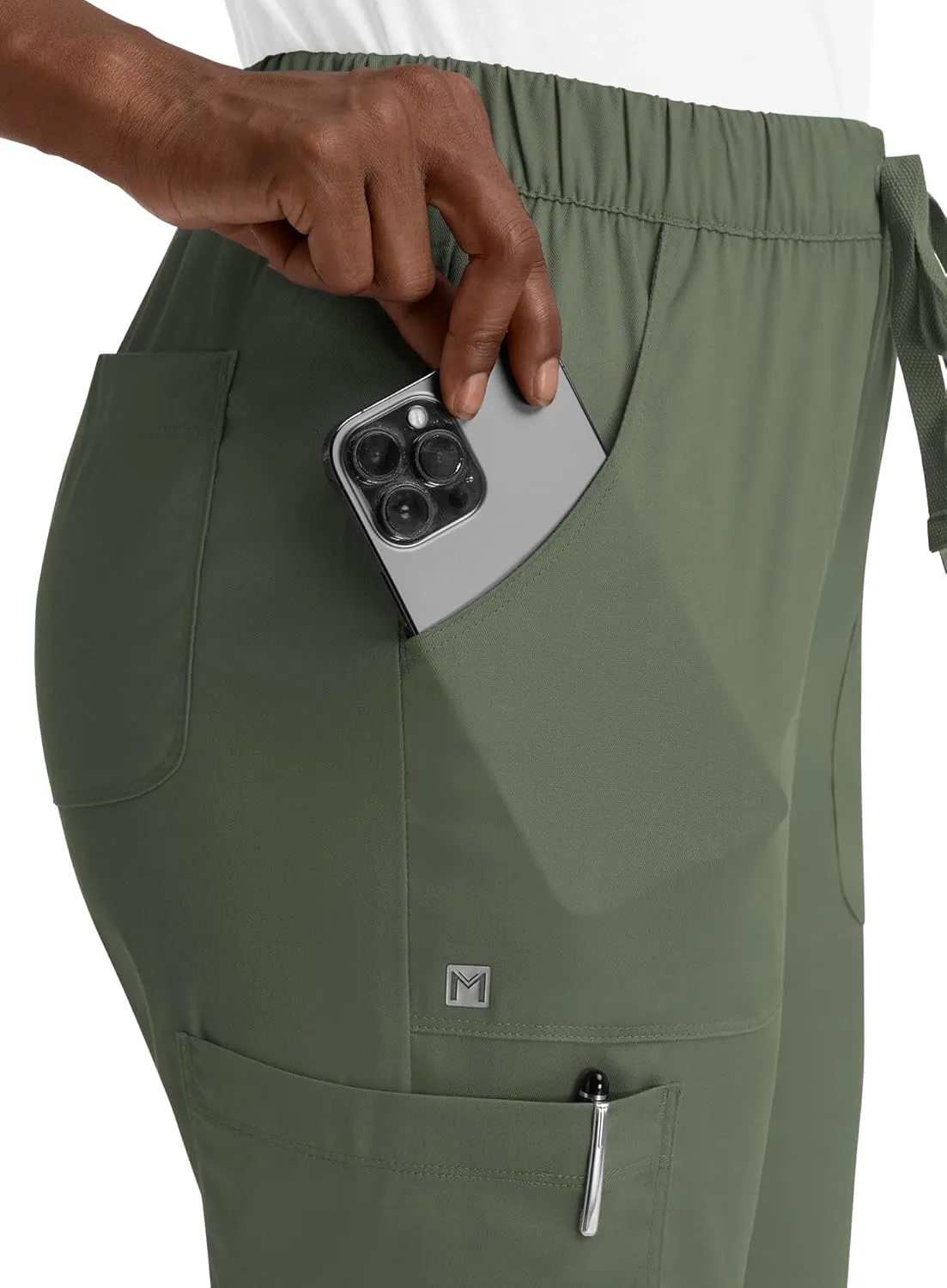 Maevn Matrix Full Elastic Waistband Cargo Scrub Pant