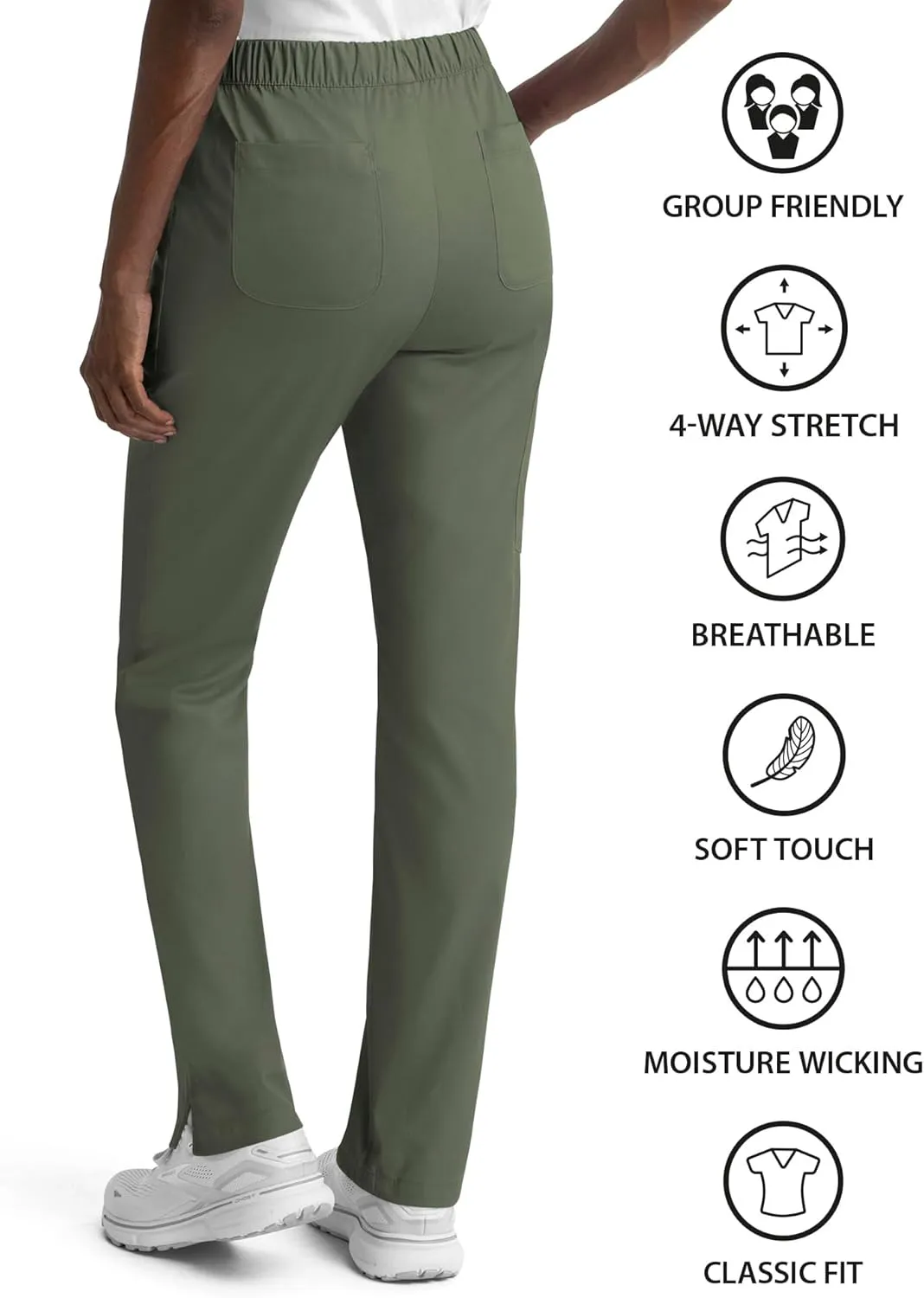 Maevn Matrix Full Elastic Waistband Cargo Scrub Pant