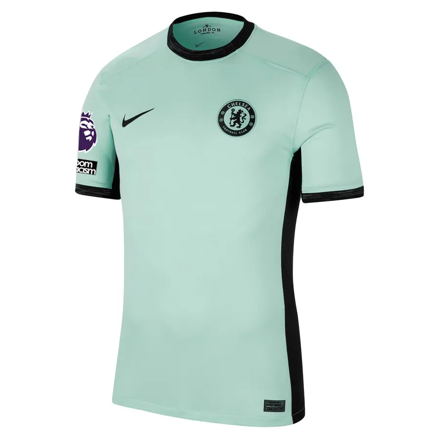 Nike Chelsea Connor Gallagher Third Jersey w/ EPL   No Room For Racism Patches 23/24 (Mint Foam/Black)