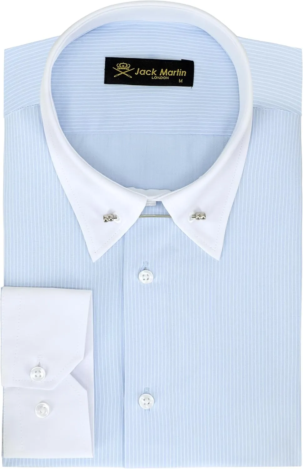 Pin Collar Long Sleeve Dress Shirts for Men | Mens Button Up Stylish Shirts