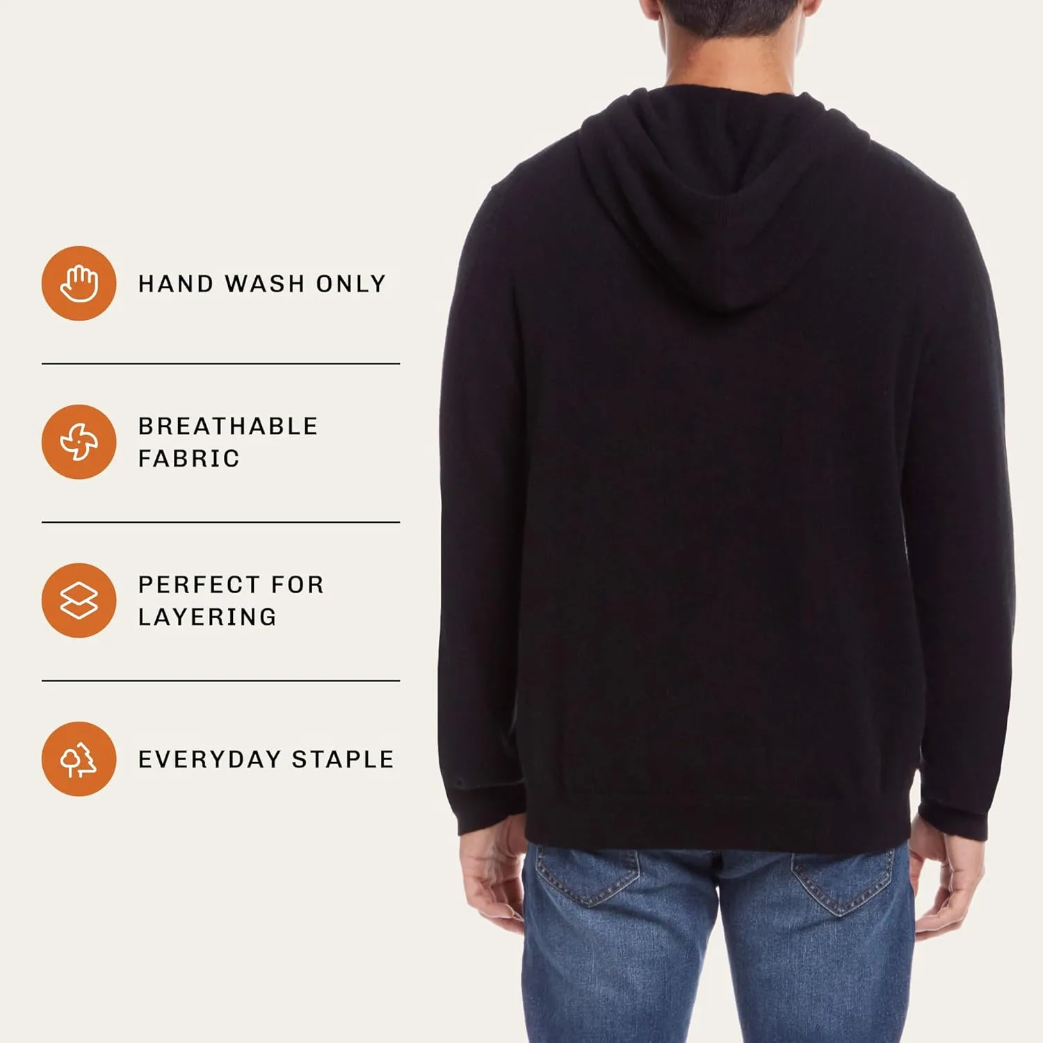 Weatherproof Vintage Men's 100% Cashmere Sweater  Ultra-Soft, Warm & Lightweight Pullover for All-Day Comfort (S-XXL)