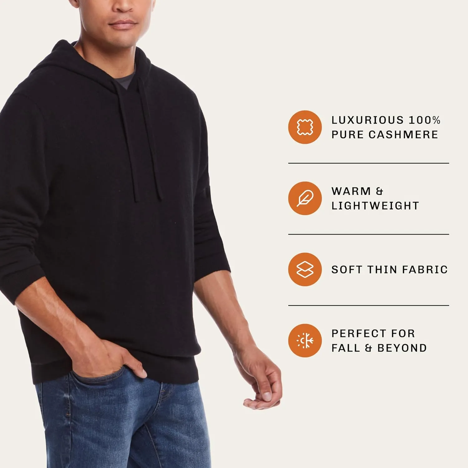 Weatherproof Vintage Men's 100% Cashmere Sweater  Ultra-Soft, Warm & Lightweight Pullover for All-Day Comfort (S-XXL)