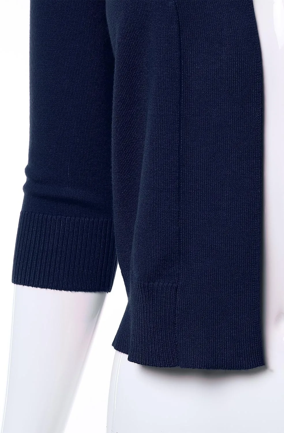 Women's Classic 3/4 Sleeve Open Front Cropped Cardigan (S-3XL)