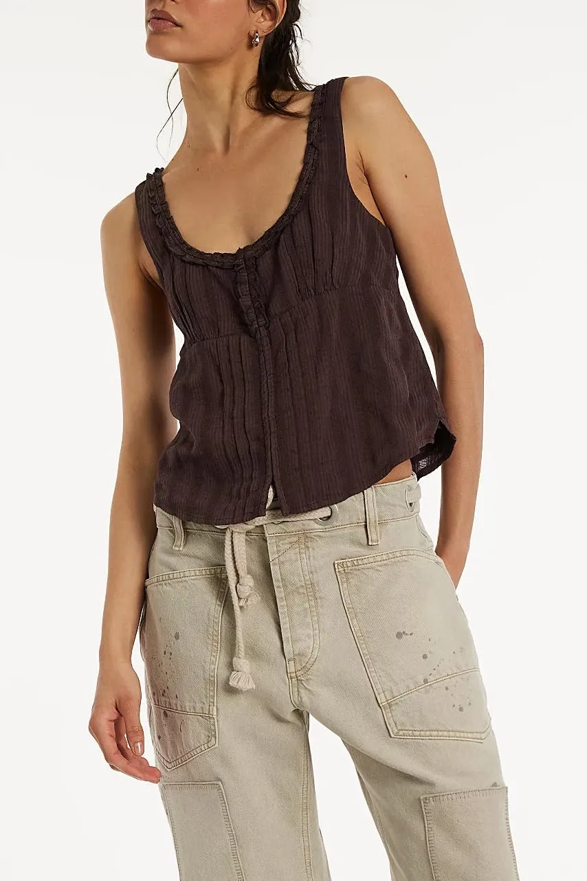 Womens Summer Flowy Tank Top with Lace Trim Button Down Chiffon Cami Shirt Boho Tie Front Ruffle Tank Crop Tops